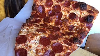 Lamannas Bakery makes Torontos largest pizza slice [upl. by Ahsatam672]