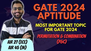 Permuation amp Combination  MOST IMPORTANT TOPIC  GATE APTITUDE 2024 [upl. by Adao680]