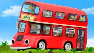 Red Wheels On The Bus  Kindergarten Nursery Rhymes For Children [upl. by Adiv]