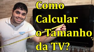 Como calcular o tamanho da televisão em polegadas  Matemática Rio [upl. by Anatola]