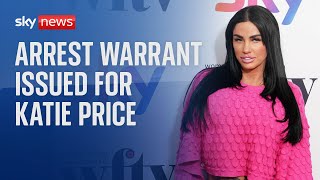 Warrant issued for Katie Prices arrest after she failed to attend court hearing [upl. by Arracahs]