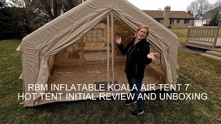 Inflatable Tent Review  RBM Inflatable Koala Air Tent 7 Versatile for ColdWarm Luxury Camping [upl. by Seidel]