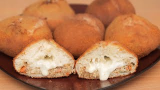 Crispy Chicken Cheese Bombs  Chicken Cheese Buns Recipe by Food Wonders [upl. by Cope]