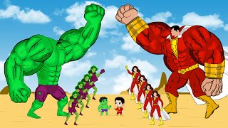 Evolution Of HULK Family Vs Evolution Of SHAZAM Family  Who Is The King Of Super Heroes [upl. by Halbeib]