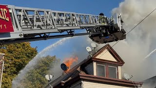 Passaic NJ Fire Dept operates at a 3rd Alarm Fire 56 Richard St Nov 9th 2024 [upl. by Pembroke]