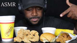 ASMR CHICKEN EXPRESS CHICKEN STRIPS GRAVY OKRA amp CORN ON THE COB MUKBANG NO TALKING TCASMR [upl. by Ellenehs]