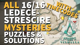 Ledecestrescire Mysteries Assassins Creed Valhalla All Locations amp Solutions [upl. by Vel457]