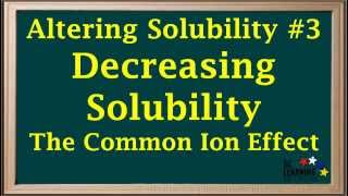 WCLN  Decreasing Solubility  Chemistry [upl. by Emmott547]