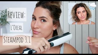 Review amp Unboxing LOréal Steampod On Curly Hair [upl. by Idaline]