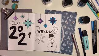 Kalender kreativ selbst gestalten  Bullet Journal Januar 2021 [upl. by Adohr]