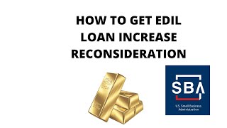 how to get eidl reconsideration fix or increase your sba eidl loan [upl. by Kralc]