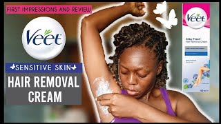 VEET Hair Removal Cream for Sensitive skin Silky Fresh How to use veet hair removal cream Review [upl. by Nnaaras826]