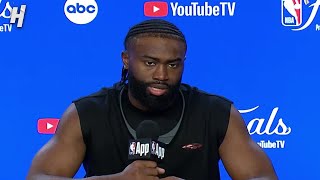 Jaylen Brown previews Game 3 FULL Interview  2024 NBA Finals Media Day [upl. by Maggie]