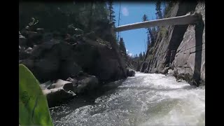 Hellroaring Creek Yellowstone trib Packraft July 2018 [upl. by Hogarth]