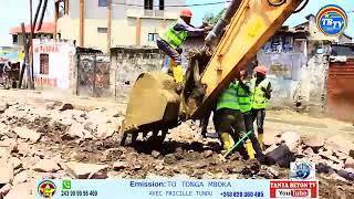 🔴0412 EVOLUTION DES TRAVAUX SUR LAVENUE BONGOLO SOUSCOUCHE DE FONDATION EN MOELLON [upl. by Nileve667]