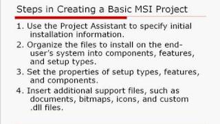 MSI  Steps in Creating a Basic MSI Project  InstallShield 2009 [upl. by Hildegaard470]