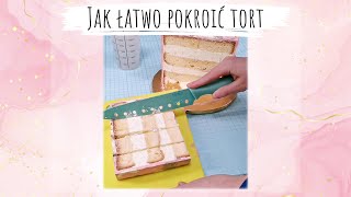 Jak pokroić wysoki tort   How to cut a cake  MajCake [upl. by Eimma]