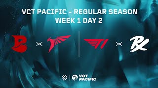 中文 BLD vs TLN  T1 vs PRX  VCT Pacific  例行賽  Week 1 Day 2 [upl. by Elleinnod]