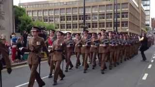 The Scots Guards Homecoming Parade In Glasgow 1062013 [upl. by Refotsirc]