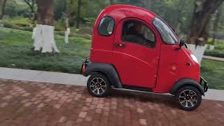 FWDK3S 4 wheel enclosed car mobility scooter driving video [upl. by Nylhtac]