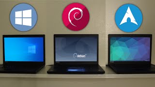 Windows 10 vs Debian vs Arch Linux EndeavourOS  Speed Test [upl. by Maegan]