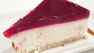 No Bake Cheesecake With Gelatin Topping  The easiest version [upl. by Idisahc774]