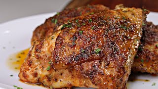 QUICK AND EASY OVEN BAKED CHICKEN THIGHS  The BEST Juicy Baked Chicken Thighs [upl. by Jemy]