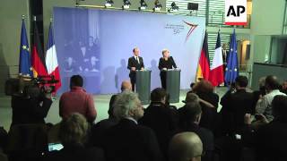 Merkel and Hollande seek greater EU coordination shrug off Mali differences [upl. by Nnaeed]