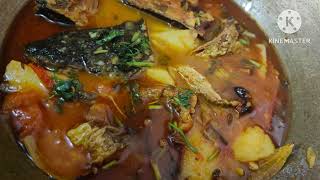 Nga makok thongba  Nga thongba alu ga  Fish curry  Manipuri Dish [upl. by Names]