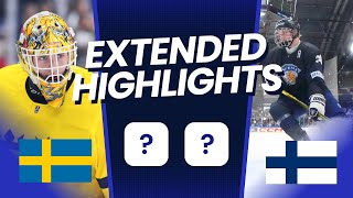 Finland VS Sweden EXTENDED Highlights  2024 IIHF U18 World Championship [upl. by Nylessoj]