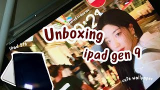 ipad gen 9 🖥️ space gray 64gb unboxing 📦  stylus pencill 🖊️  case 🖱️🖥️ [upl. by Strohbehn]