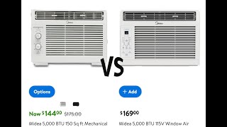 Electronic vs Mechanical Control  Midea 5000 Btu Window AC units Auto fan off [upl. by Aohsoj]