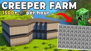 Minecraft EASY Creeper Farm  1500 Gunpowder Per Hour 121 [upl. by Josias203]