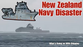 The Royal New Zealand Navys HMNZS Manawanui Grounded Then Sank Off the Coast of Samoa [upl. by Hamish]