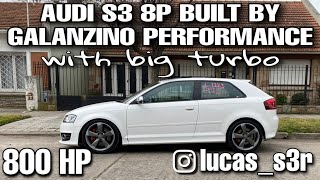 Audi S3 8P with big turbo  Dragy times from 0100 amp 100200 Kmh [upl. by Joletta]