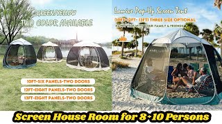 Lomive PopUp Screen Gazebo 12x12FT Screen House Room for 810 Persons Screened Canopy Tent [upl. by Smiga345]