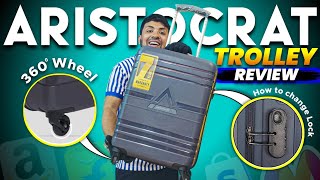 ⚡Aristocrat Trolley Bag REVIEW amp UNBOXING⚡ 53cm Airstop Cabin Size Trolley Bag  Budget Trolley Bag [upl. by Lowney403]