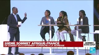 Au sommet AfriqueFrance les doutes les espoirs la colère de jeunes africains • FRANCE 24 [upl. by Sheets338]