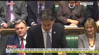 PMQs  Cameron and Miliband Trade Jibes [upl. by Alrahs]