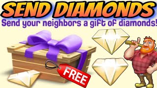 How to Send Diamonds to Hay Day Neighborhood membersfriends [upl. by Adnawahs]