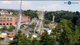 Aufbau Rummelplatz am 47 Backnanger Straßenfest [upl. by Bearnard]