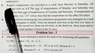 practice set 34 10th Algebra AP Arithmetic Progression Class10 question no 5 amp 6 in hindi [upl. by Ayardna]