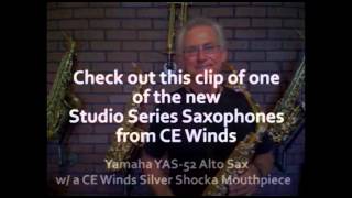 SaxMallcom Yamaha YAS52 Alto Saxophone Sax played w CE Winds Silver Shocka Mouthpiece [upl. by Abbott126]