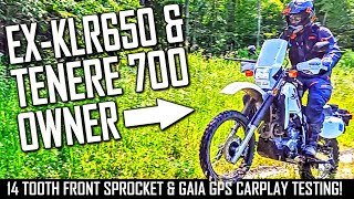 This XR650L ADV Build is Making Me Rethink The KLR amp T7  14 Tooth Sprocket amp Gaia GPS Test [upl. by Joline]