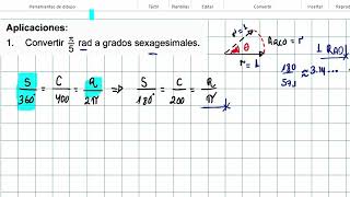 CONVERTIR PI5 RADIANES A GRADOS SEXAGESIMALES  GEOMETRÍA [upl. by Reginnej]