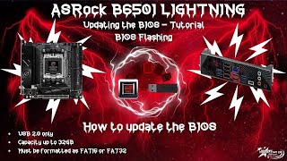 Updating the BIOS ASRock B650I LIGHTNING Tutorial and Walkthrough [upl. by Wooldridge]