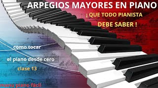 ¡ Arpegios Mayores en piano qué todo pianista debe saber [upl. by Anatollo]