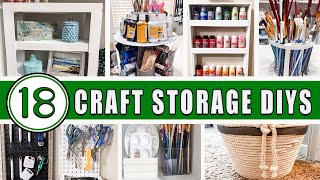 18 DOLLAR TREE CRAFT ROOM ORGANIZATION HACKS amp IDEAS [upl. by Zel]