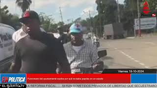 Haitianos le entran a pedradas y botallazos a camion de la PN en Bávaro [upl. by Ijok]