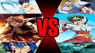 Team Fairy Tail vs Saint seiya IA Battle [upl. by Demah]